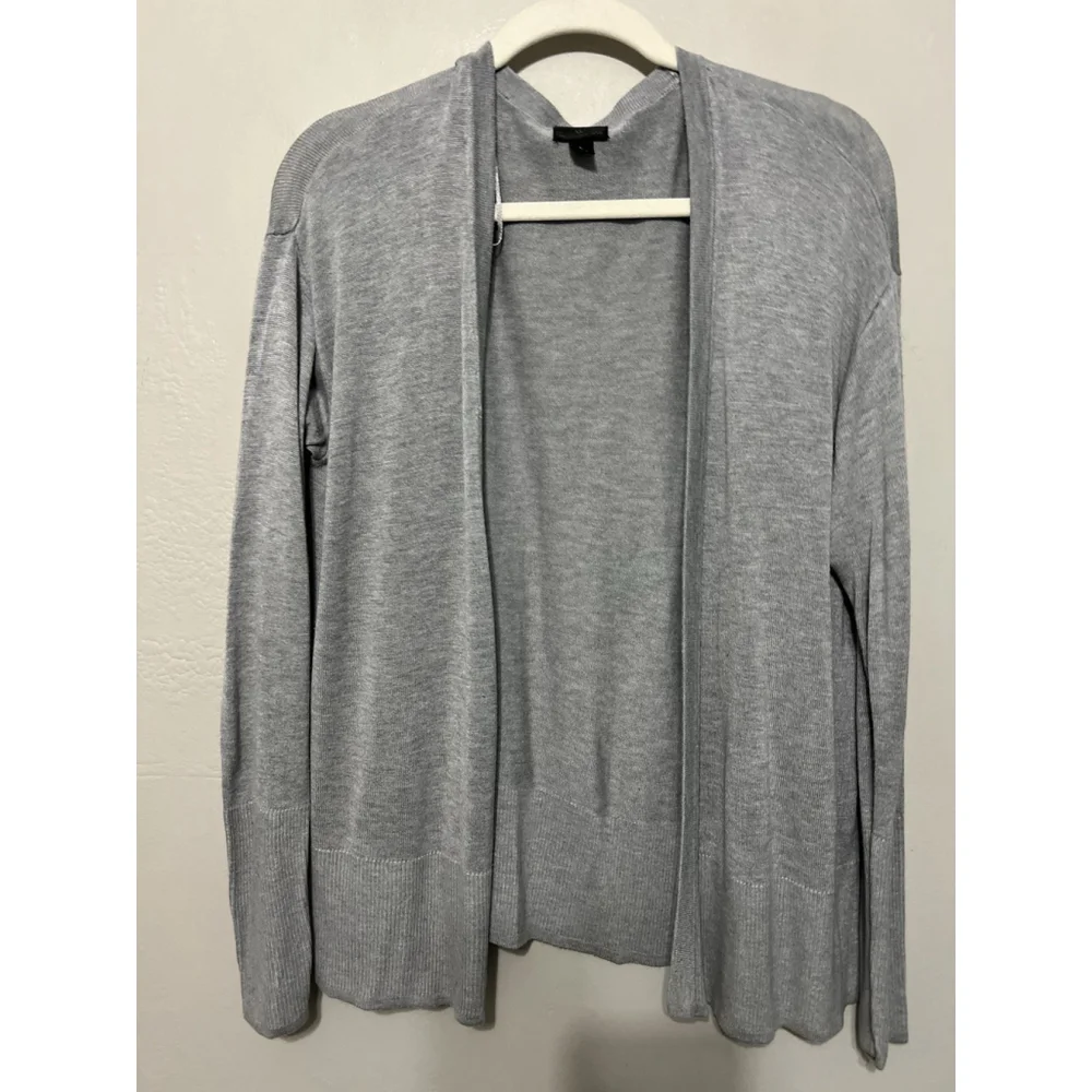 Lot‎ Of 2 Womens Large Open Front Casual Cardigan Grey & Off White Workwear